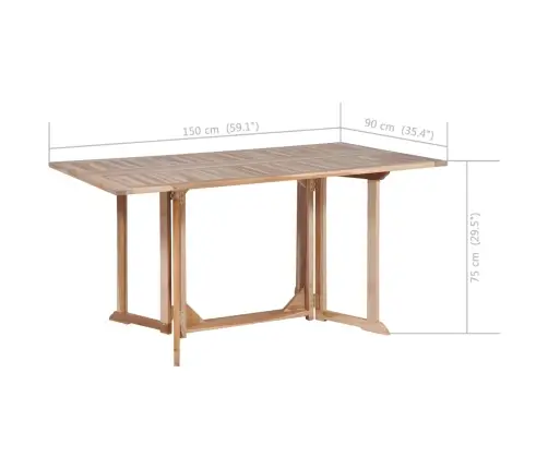 7-Daļīgs Dārza Mēbeļu Komplekts, Saliekams, Masīvs Tīkkoks Vidaxl