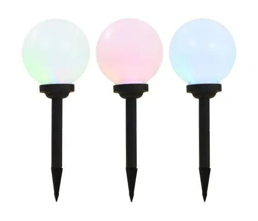 Saulės Energija Įkraunami Lauko Led Šviestuvai, 3Vnt., 20Cm