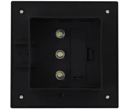 Päikesepatareiga Aiavalgustid 6 Tk Led Ruudukujuline 12 Cm Must