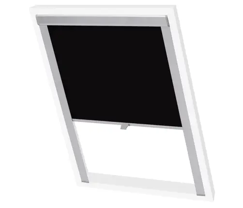 Ruļļu Žalūzijas, Gaismu Necaurlaidīgas, Melnas, Uk08 Vidaxl