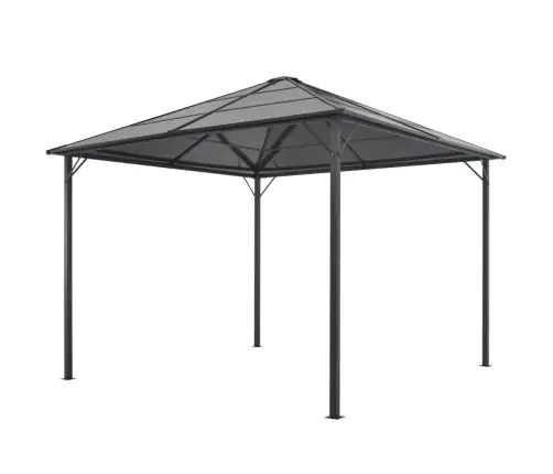 Pavėsinė Su Stogu, Antracito Spalvos, 3X3M, Aliuminis