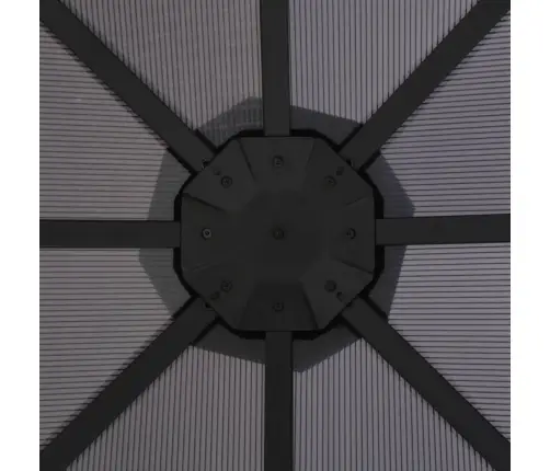 Pavėsinė Su Stogu, Antracito Spalvos, 3X3M, Aliuminis