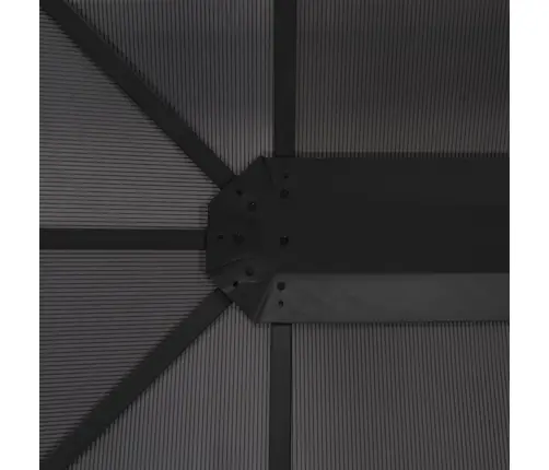 Dārza Nojume Ar Aizkariem, Alumīnijs, 4X3X2,6 M, Melna Vidaxl