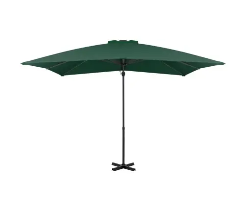 Konsooldisainiga Päikesevari, Alumiinium, 250X250 Cm Roheline