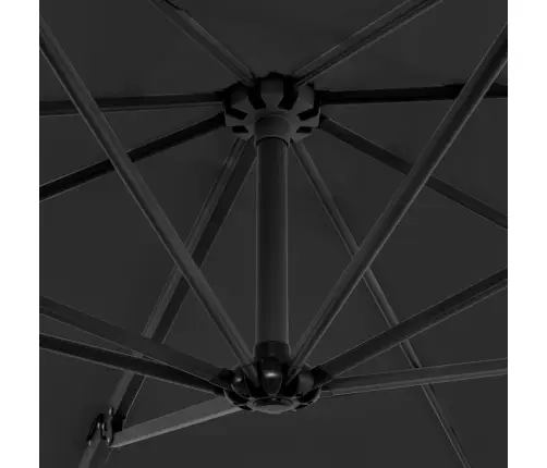 Gembinis Skėtis Su Aliuminio Stulpu, Antracito, 250X250Cm