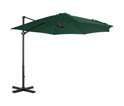 Konsooldisainiga Päikesevari, Alumiiniumpost, 300 cm Roheline