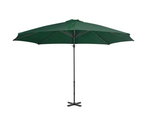 Konsooldisainiga Päikesevari, Alumiiniumpost, 300 cm Roheline