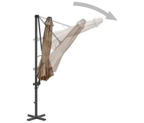 Dārza Saulessargs Ar Alumīnija Kātu, Pelēkbrūns, 300 Cm Vidaxl Dārza Saulessargs Ar Alumīnija Kātu, Pelēkbrūns, 300 Cm Vidaxl