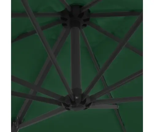 Gembinis Sodo Skėtis Su Plieniniu Stulpu, Žalias, 250X250Cm