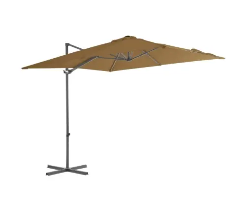 Konsooldisainiga Päikesevari, Teraspost, 250X250 cm Pruunikas