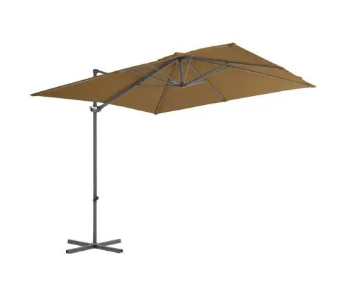 Konsooldisainiga Päikesevari, Teraspost, 250X250 cm Pruunikas