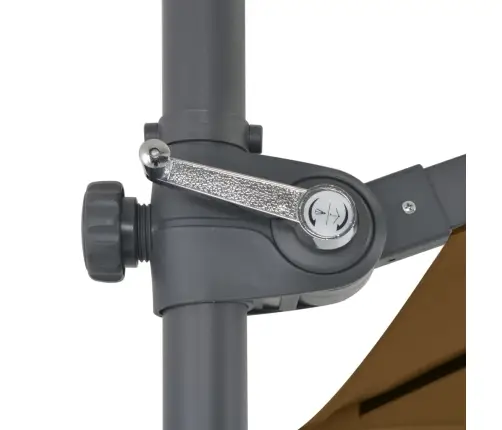 Konsooldisainiga Päikesevari, Teraspost, 250X250 cm Pruunikas