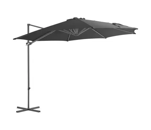 Saulessargs Ar Tērauda Kātu, 300 Cm, Antracītpelēks Vidaxl