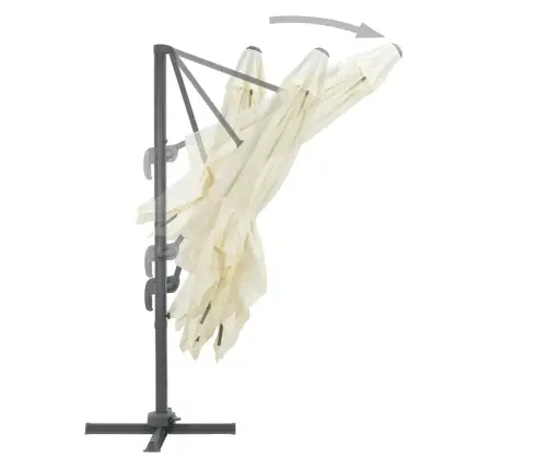 Konsoolvarras Aia Päikesevari Alumiiniumpostiga 300 X 300 cm Liivakarva