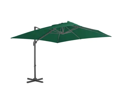 Konsooldisainiga Päikesevari, Alumiinium, 300X300 Cm Roheline