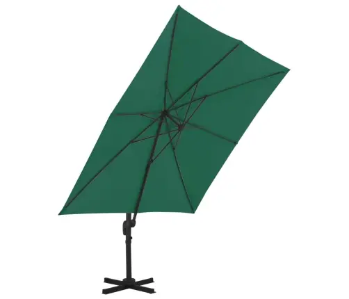 Konsooldisainiga Päikesevari, Alumiinium, 300X300 Cm Roheline