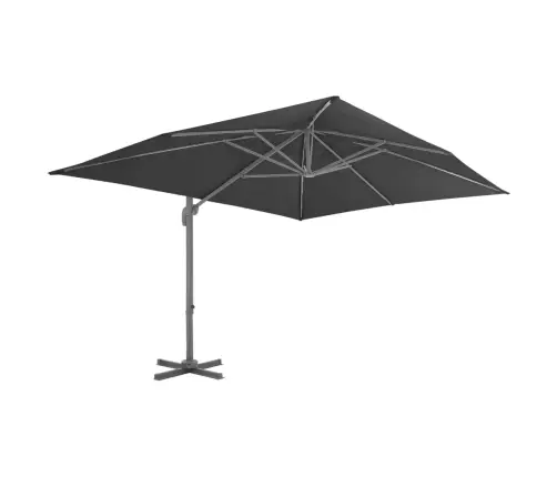 Konsolinis Sodo Skėtis Su Aliuminio Kotu, 400X300 cm Antracito Spalvos