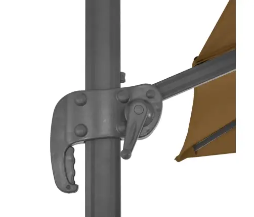 Konsooldisainiga Päikesevari, Alumiinium, 300X300 Cm Pruunikas Konsooldisainiga Päikesevari, Alumiinium, 300X300 Cm Pruunikas