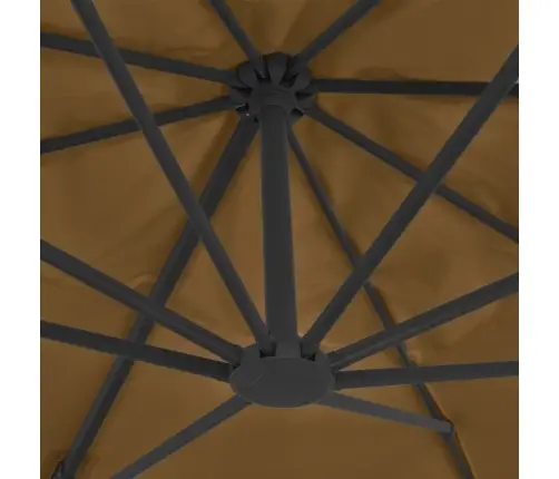 Dārza Saulessargs Ar Alumīnija Kātu, 400X300 Cm, Pelēkbrūns Vidaxl