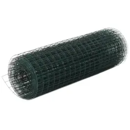 Stiepļu Žogs, Tērauds Ar Pvc Pārklājumu, 10X0,5 M, Zaļš Vidaxl