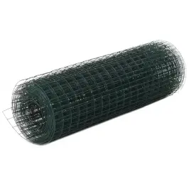 Stiepļu Žogs, Tērauds Ar Pvc Pārklājumu, 25X0,5 M, Zaļš Vidaxl