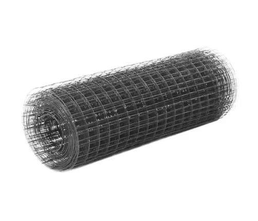 Vielos Tinklas Viščiukų Aptvarui Su Pvc Danga, Pilkas, 25X0,5M Vielos Tinklas Viščiukų Aptvarui Su Pvc Danga, Pilkas, 25X0,5M