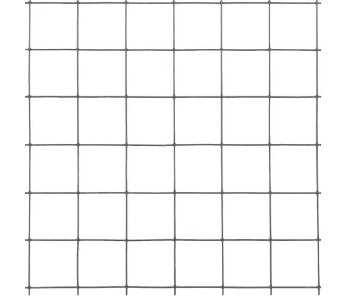 Stiepļu Žogs, Tērauds Ar Pvc Pārklājumu, 25X1,5 M, Pelēks Vidaxl