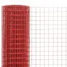 Vielos Tinklas Su Pvc Danga, Raudonas, 10X1M