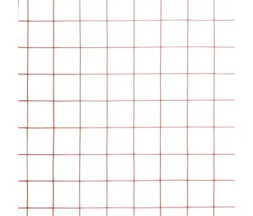 Stiepļu Žogs, Tērauds Ar Pvc Pārklājumu, 25X1 M, Sarkans Vidaxl