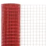 Stiepļu Žogs, Tērauds Ar Pvc Pārklājumu, 10X0,5 M, Sarkans Vidaxl