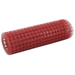 Vielos Tinklas Su Pvc Danga, Raudonas, 10X0,5M