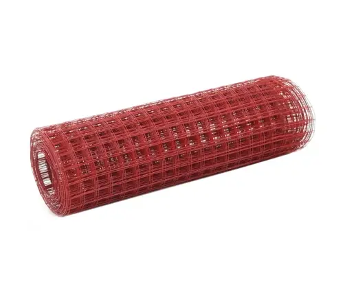 Vielos Tinklas Su Pvc Danga, Raudonas, 25X0,5M