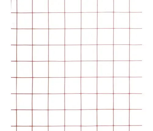 Stiepļu Žogs, Tērauds Ar Pvc Pārklājumu, 25X0,5 M, Sarkans Vidaxl