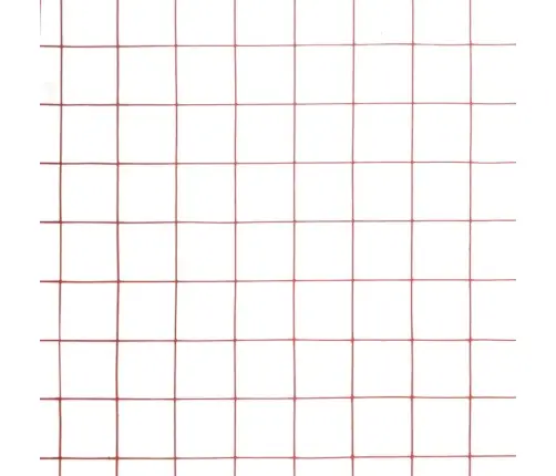 Stiepļu Žogs, Tērauds Ar Pvc Pārklājumu, 25X1,5 M, Sarkans Vidaxl