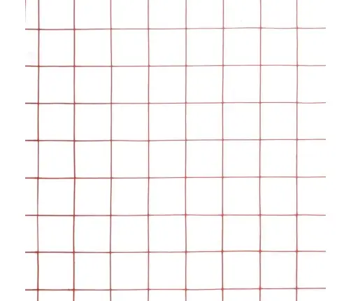 Stiepļu Žogs, Tērauds Ar Pvc Pārklājumu, 25X1,5 M, Sarkans Vidaxl