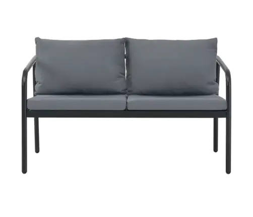 Dvivietė Sodo Sofa Su Pagalvėlėmis, Pilkos Spalvos, Aliuminis