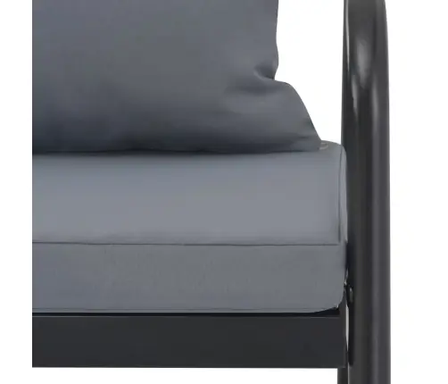 Dvivietė Sodo Sofa Su Pagalvėlėmis, Pilkos Spalvos, Aliuminis