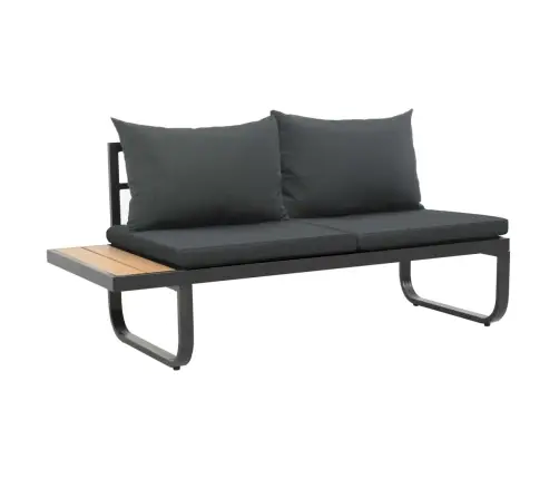 Divdaļīgs Dārza Mēbeļu Komplekts Ar Matračiem, Alumīnijs, Wpc Vidaxl