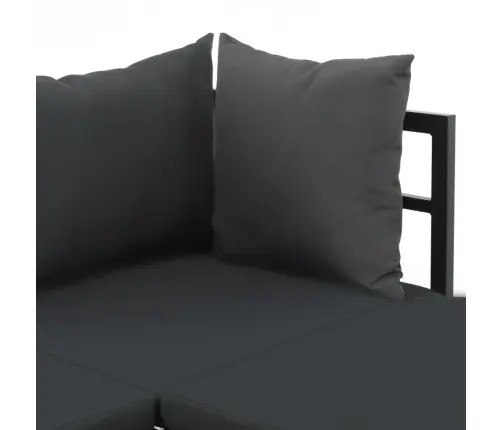 Divdaļīgs Dārza Mēbeļu Komplekts Ar Matračiem, Alumīnijs, Wpc Vidaxl