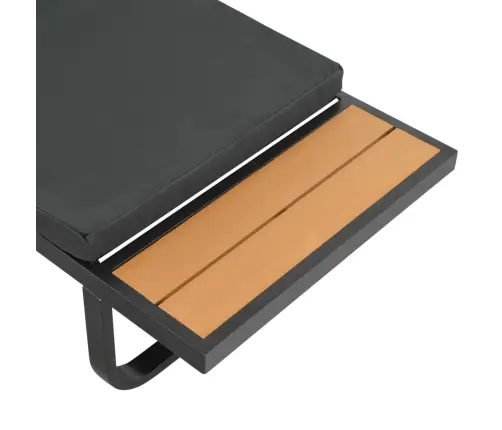 Divdaļīgs Dārza Mēbeļu Komplekts Ar Matračiem, Alumīnijs, Wpc Vidaxl