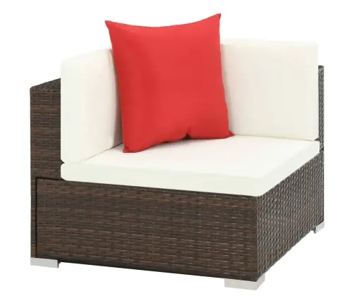 Sodo Poilsio Baldų Komplektas Su Pag., 7D., Rud. Sp., Polir.