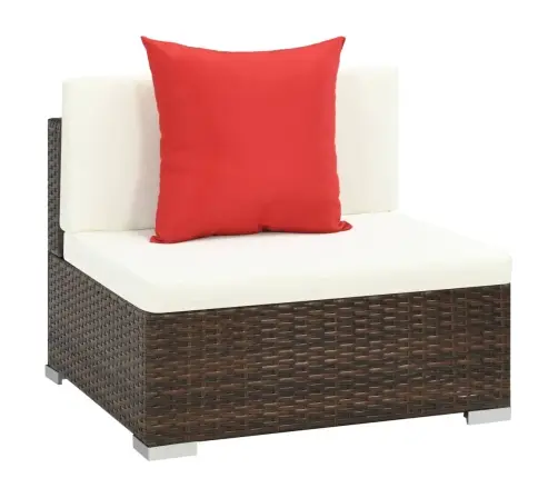 Sodo Poilsio Baldų Komplektas Su Pag., 7D., Rud. Sp., Polir.