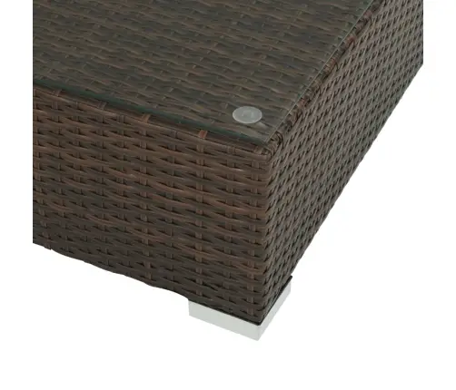 Sodo Poilsio Baldų Komplektas Su Pag., 8D., Rud. Sp., Polir.