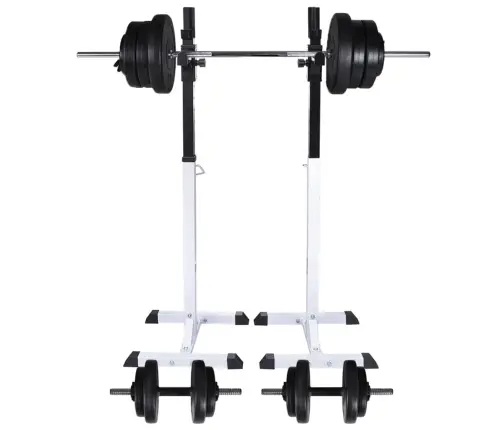 Svaru Stieņa Statīvs Ar Stieni Un Hantelēm, 60,5 Kg Vidaxl