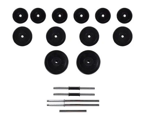 Treniņu Sols Ar Hantelēm Un Stieni, 30,5 Kg Vidaxl