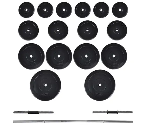 Spēka Stacija Ar Hantelēm Un Svaru Stieni, 60,5 Kg Vidaxl