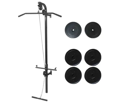 Spēka Trenažieris Ar Svaru Diskiem, 40 Kg Vidaxl