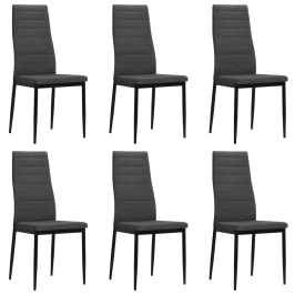 Söögitoolid 6 Tk, Tumehall, Kangas