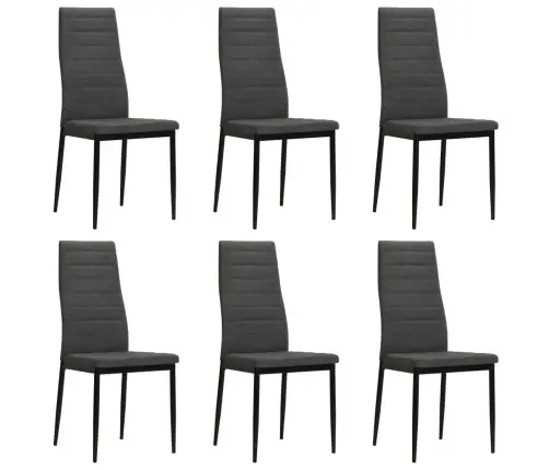 Söögitoolid 6 Tk, Tumehall, Kangas