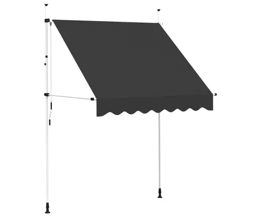 Käsitsi Kokkupandav Varikatus, 200 cm Antratsiit